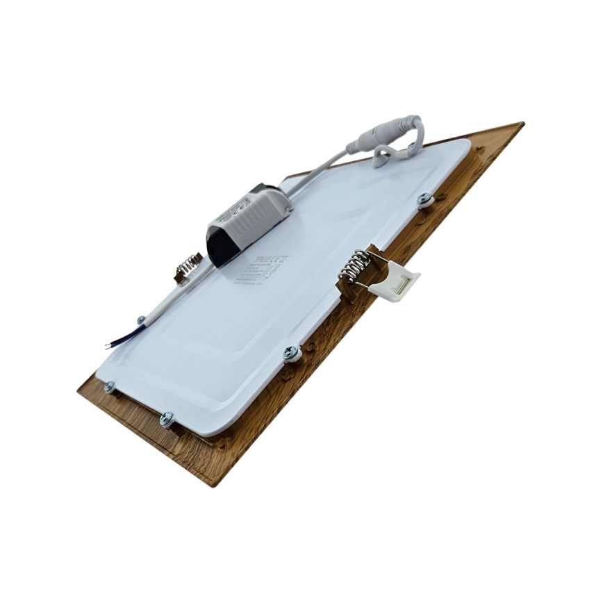 LED Süvistatav valgusti SQUARE LED/18W/230V 4200K 22x22 cm pruun