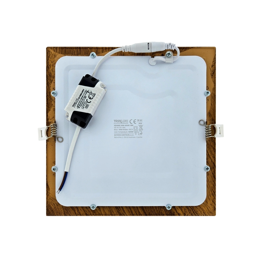 LED Süvistatav valgusti SQUARE LED/18W/230V 4200K 22x22 cm pruun
