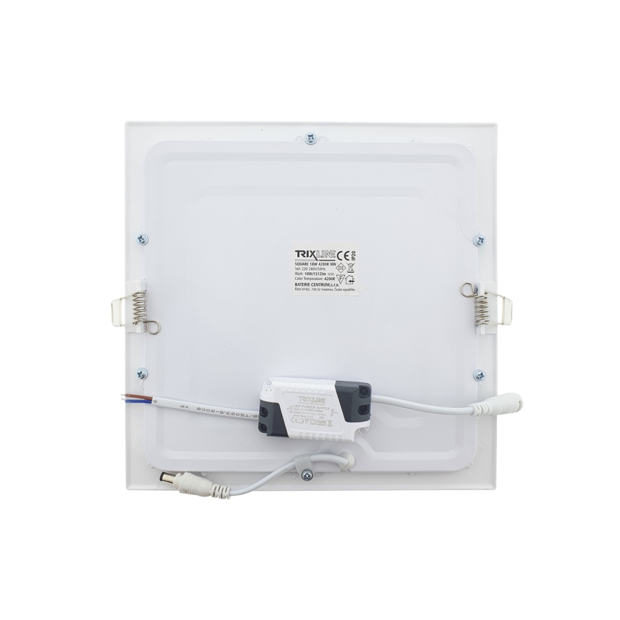 LED Süvistatav valgusti SQUARE LED/18W/230V 4200K 22x22 cm valge