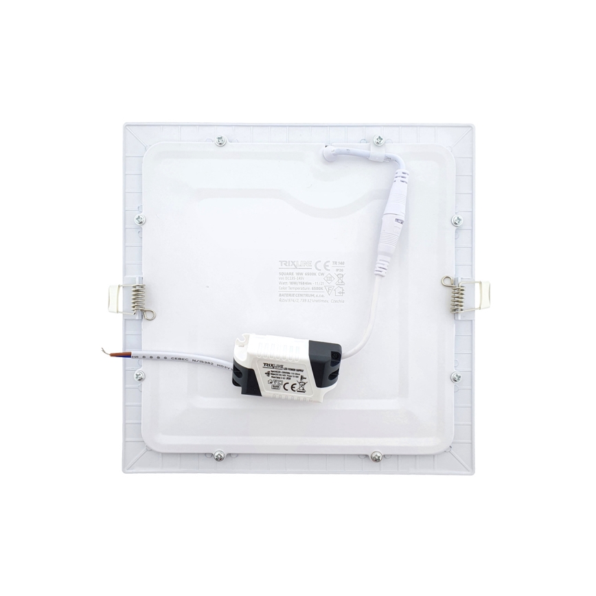 LED Süvistatav valgusti SQUARE LED/18W/230V 6500K 22x22 cm valge