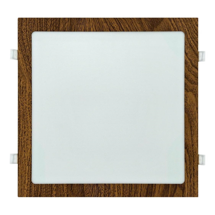 LED Süvistatav valgusti SQUARE LED/24W/230V 4200K 29,2x29,2 cm pruun