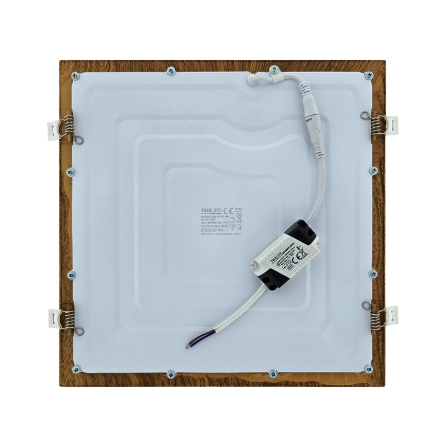LED Süvistatav valgusti SQUARE LED/24W/230V 4200K 29,2x29,2 cm pruun