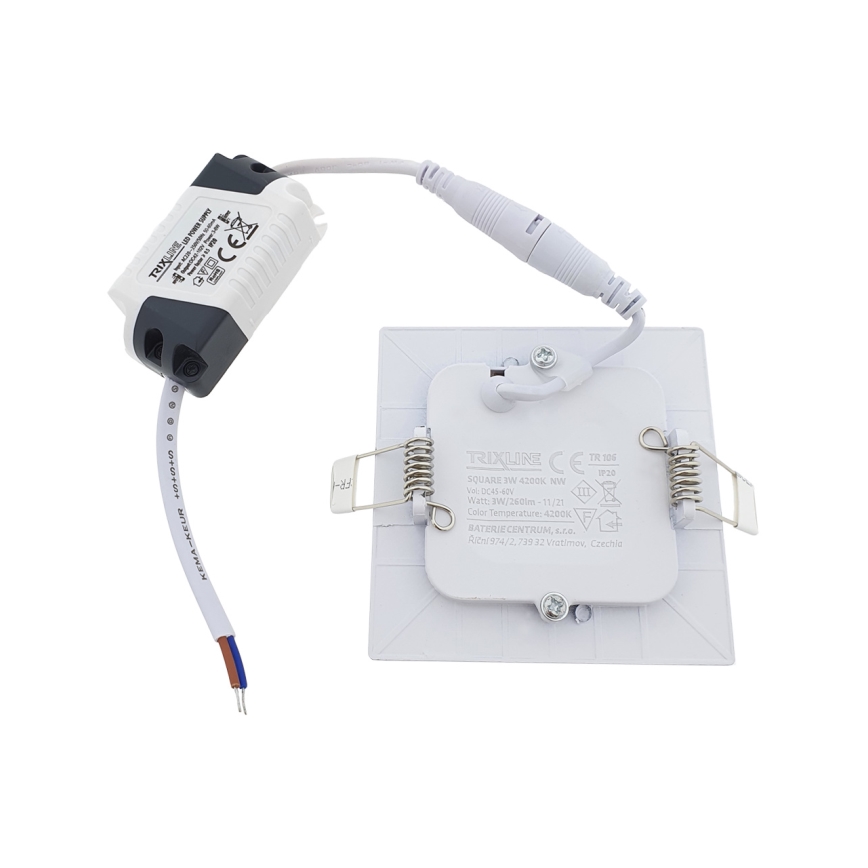 LED Süvistatav valgusti SQUARE LED/3W/230V 4200K 8,3x8,3 cm valge