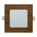 LED Süvistatav valgusti SQUARE LED/6W/230V 4200K 11,8x11,8 cm pruun