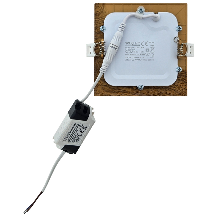 LED Süvistatav valgusti SQUARE LED/6W/230V 4200K 11,8x11,8 cm pruun