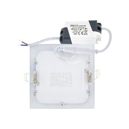 LED Süvistatav valgusti SQUARE LED/6W/230V 4200K 11,8x11,8 cm valge