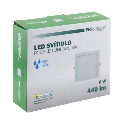 LED Süvistatav valgusti vannituppa LED/6W/230V 3000/4000/6000K IP44