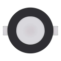 LED Süvistatav valgusti vannituppa LORI LED/4,5W/230V IP65 2700/4000K d. 8,5 cm must