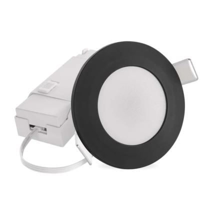 LED Süvistatav valgusti vannituppa LORI LED/4,5W/230V IP65 2700/4000K d. 8,5 cm must