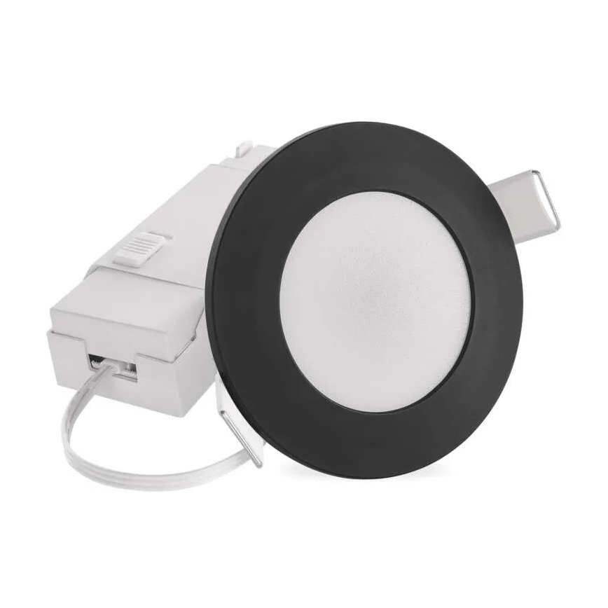 LED Süvistatav valgusti vannituppa LORI LED/4,5W/230V IP65 2700/4000K d. 8,5 cm must