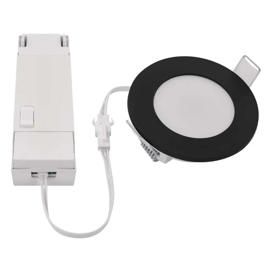 LED Süvistatav valgusti vannituppa LORI LED/4,5W/230V IP65 2700/4000K d. 8,5 cm must