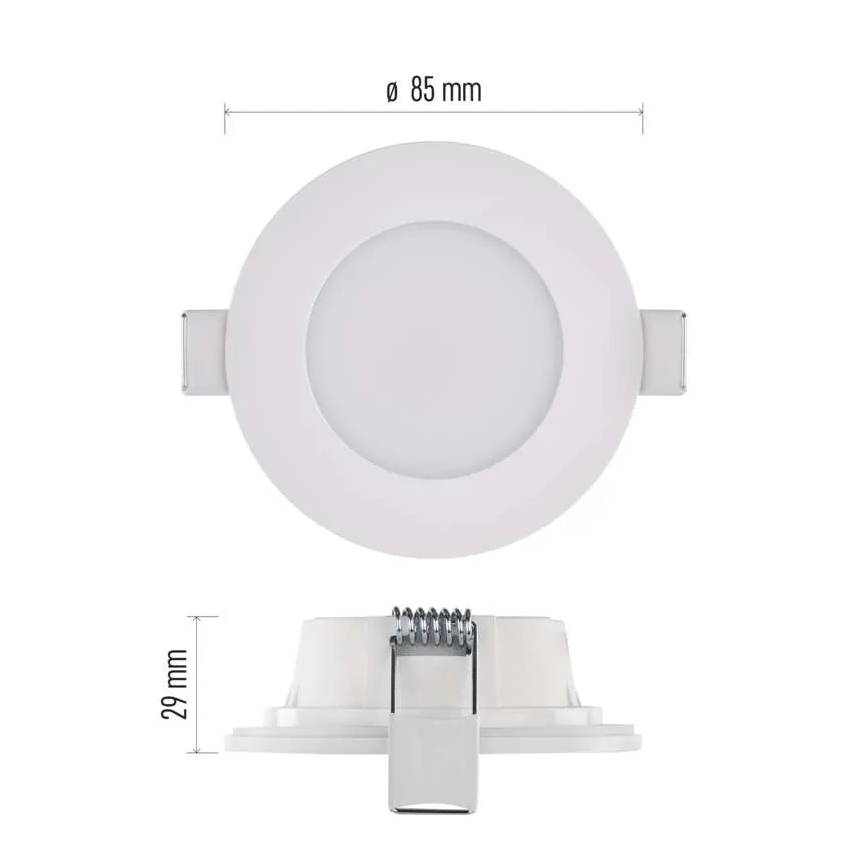 LED Süvistatav valgusti vannituppa LORI LED/4,5W/230V IP65 2700/4000K d. 8,5 cm valge