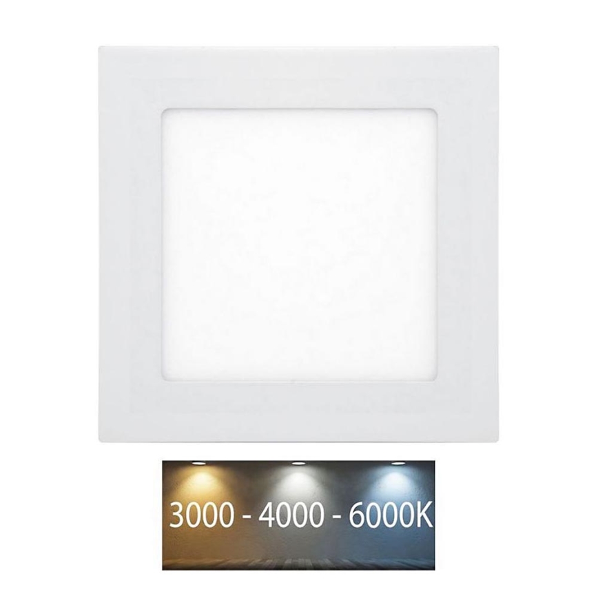 LED Süvistatav valgusti vannituppa RAFA LED/6W/230V 3000/4000/6000K 12x12 cm IP44 valge