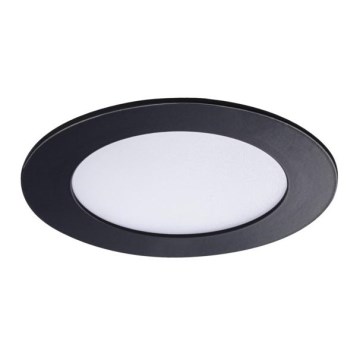 LED Süvistatav valgusti vannituppa ROUNDA LED/6W/230V IP44 must d.12 cm