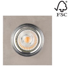 LED Süvistatav valgusti VITAR 1xGU10/5W/230V betoon - FSC sertifitseeritud