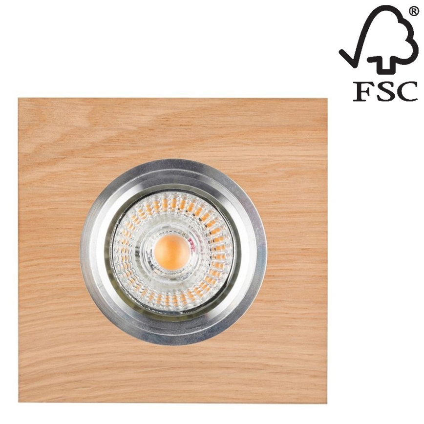 LED Süvistatav valgusti VITAR 1xGU10/5W/230V CRI 90 tamm – FSC sertifitseeritud