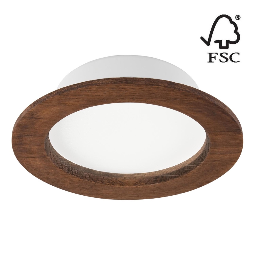LED Süvistatav valgusti WOODY SPOT LED/12,5W/230V 3000K kirss ø 16 cm