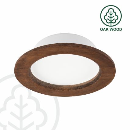 LED Süvistatav valgusti WOODY SPOT LED/12,5W/230V 3000K kirss ø 16 cm