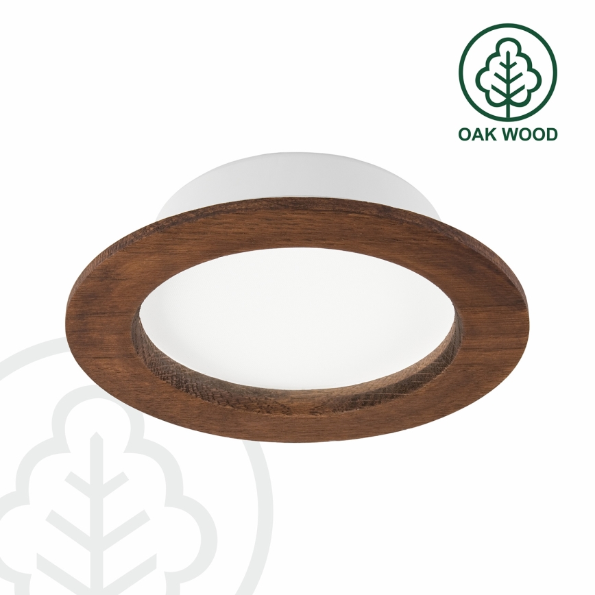 LED Süvistatav valgusti WOODY SPOT LED/12,5W/230V 3000K kirss ø 16 cm