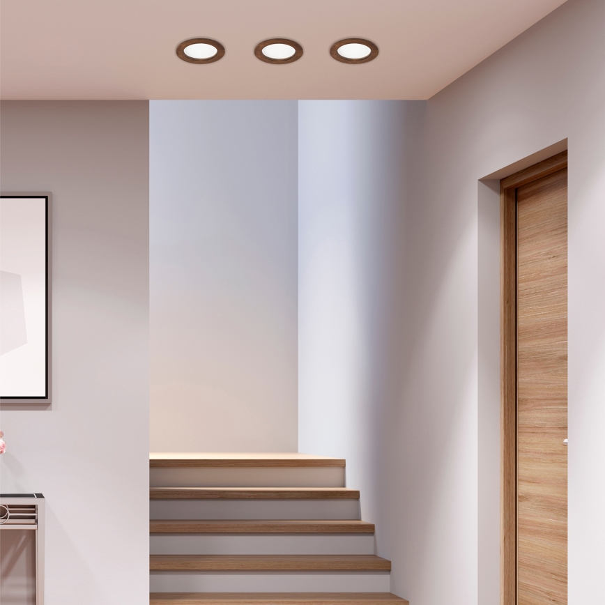 LED Süvistatav valgusti WOODY SPOT LED/12,5W/230V 3000K kirss ø 16 cm