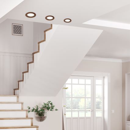 LED Süvistatav valgusti WOODY SPOT LED/12,5W/230V 3000K kirss ø 16 cm