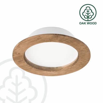 LED Süvistatav valgusti WOODY SPOT LED/12,5W/230V 3000K pähkel ø 16 cm