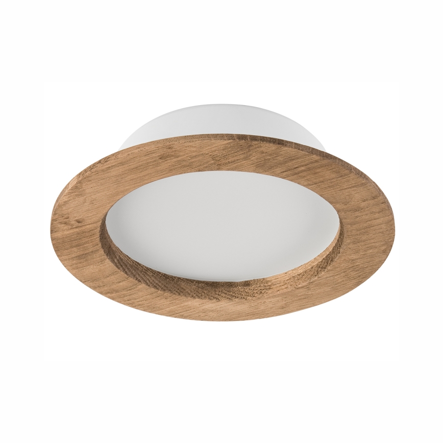 LED Süvistatav valgusti WOODY SPOT LED/12,5W/230V 3000K pähkel ø 16 cm