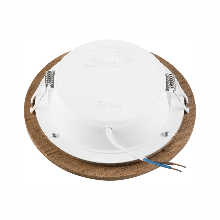 LED Süvistatav valgusti WOODY SPOT LED/12,5W/230V 3000K pähkel ø 16 cm
