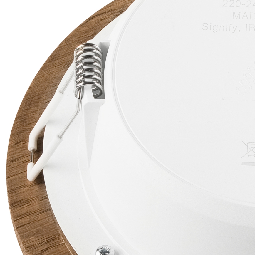LED Süvistatav valgusti WOODY SPOT LED/12,5W/230V 3000K pähkel ø 16 cm