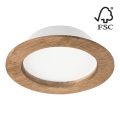 LED Süvistatav valgusti WOODY SPOT LED/12,5W/230V 4000K pähkel ø 16 cm