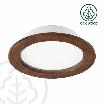 LED Süvistatav valgusti WOODY SPOT LED/16,5W/230V 4000K kirss ø 18,5 cm