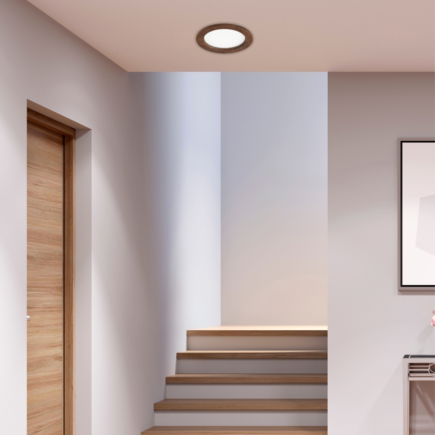LED Süvistatav valgusti WOODY SPOT LED/16,5W/230V 4000K kirss ø 18,5 cm