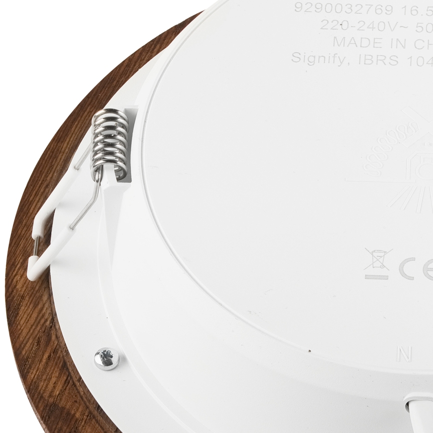 LED Süvistatav valgusti WOODY SPOT LED/16,5W/230V 4000K kirss ø 18,5 cm