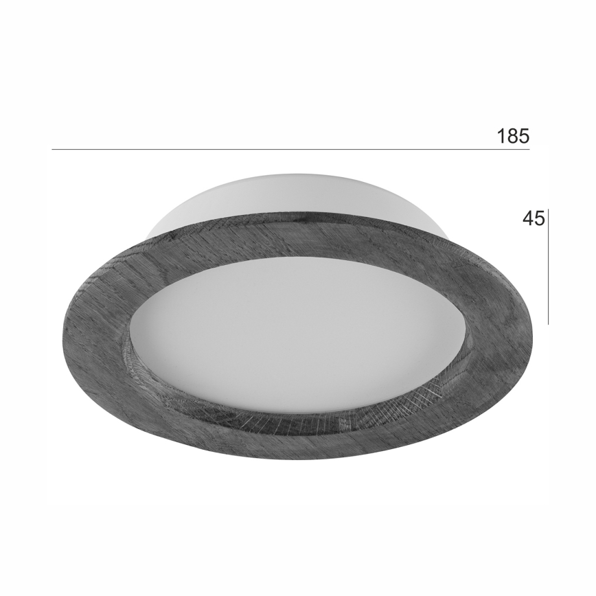LED Süvistatav valgusti WOODY SPOT LED/16,5W/230V 4000K kirss ø 18,5 cm