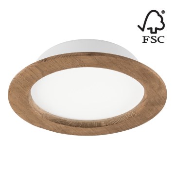 LED Süvistatav valgusti WOODY SPOT LED/16,5W/230V 4000K pähkel ø 18,5 cm