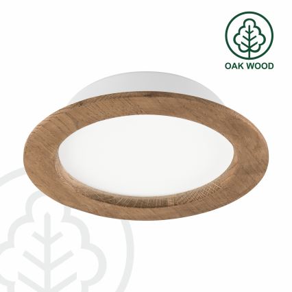 LED Süvistatav valgusti WOODY SPOT LED/16,5W/230V 4000K pähkel ø 18,5 cm