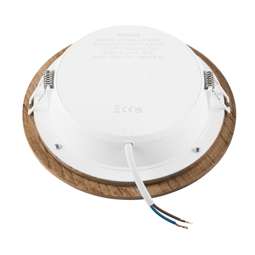 LED Süvistatav valgusti WOODY SPOT LED/16,5W/230V 4000K pähkel ø 18,5 cm