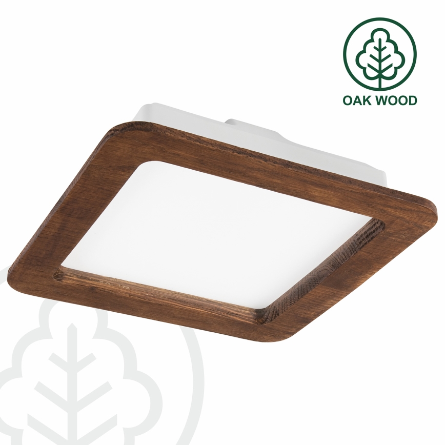 LED Süvistatav valgusti WOODY SPOT LED/17W/230V 3000K kirss 18,5x18,5 cm