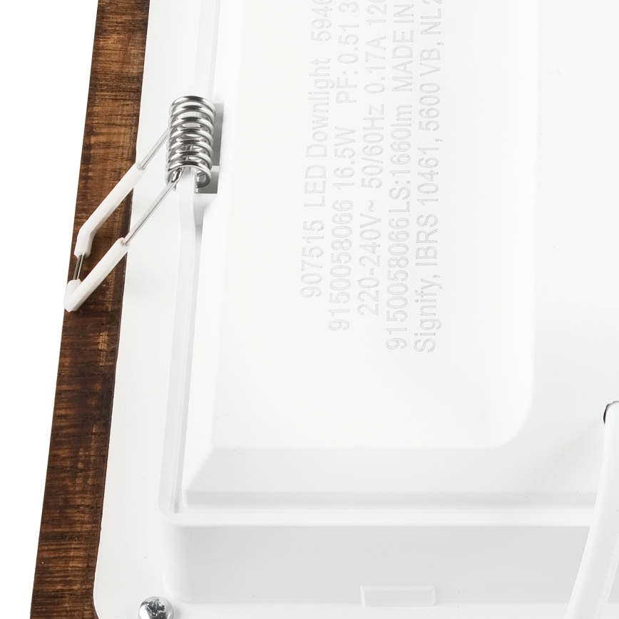 LED Süvistatav valgusti WOODY SPOT LED/17W/230V 3000K kirss 18,5x18,5 cm