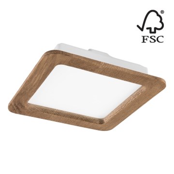 LED Süvistatav valgusti WOODY SPOT LED/17W/230V 3000K pähkel 18,5x18,5 cm