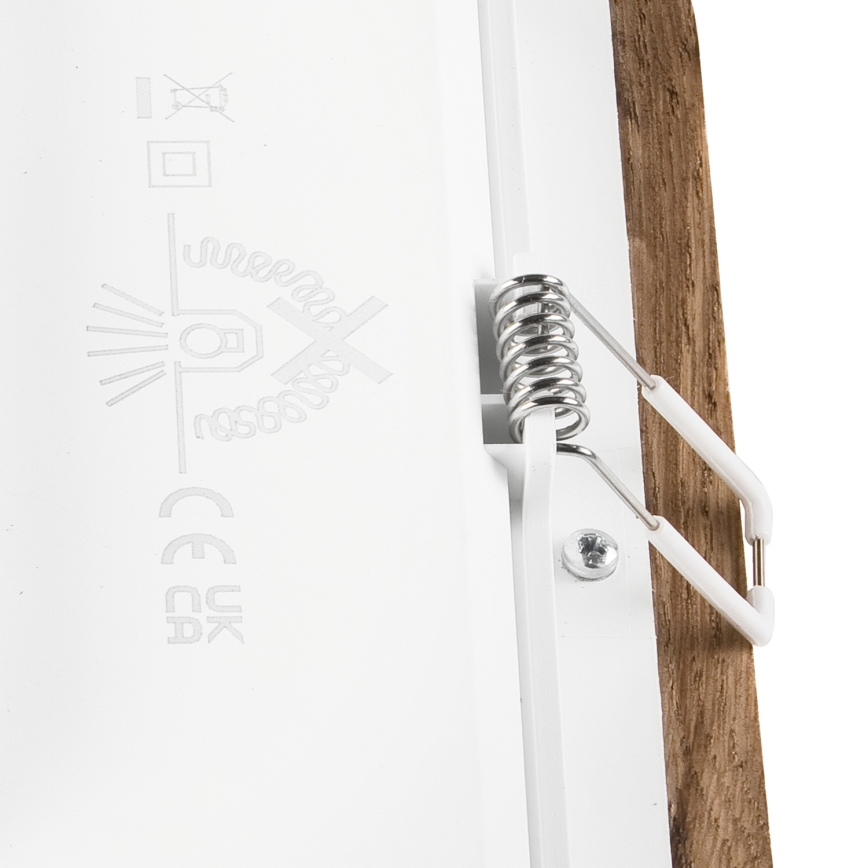 LED Süvistatav valgusti WOODY SPOT LED/17W/230V 3000K pähkel 18,5x18,5 cm