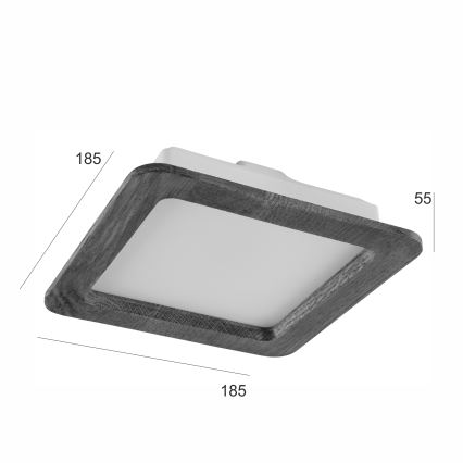 LED Süvistatav valgusti WOODY SPOT LED/17W/230V 3000K pähkel 18,5x18,5 cm