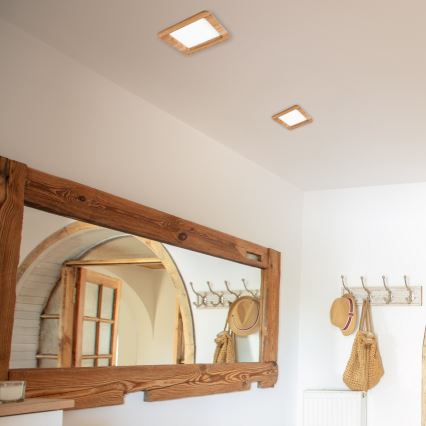 LED Süvistatav valgusti WOODY SPOT LED/17W/230V 3000K tamm 18,5x18,5 cm