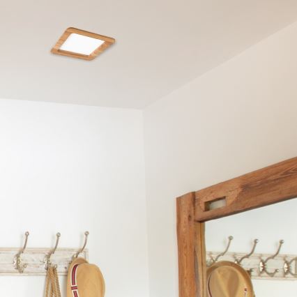 LED Süvistatav valgusti WOODY SPOT LED/17W/230V 3000K tamm 18,5x18,5 cm