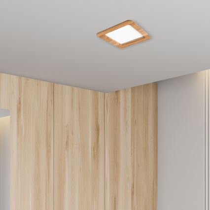 LED Süvistatav valgusti WOODY SPOT LED/17W/230V 3000K tamm 18,5x18,5 cm