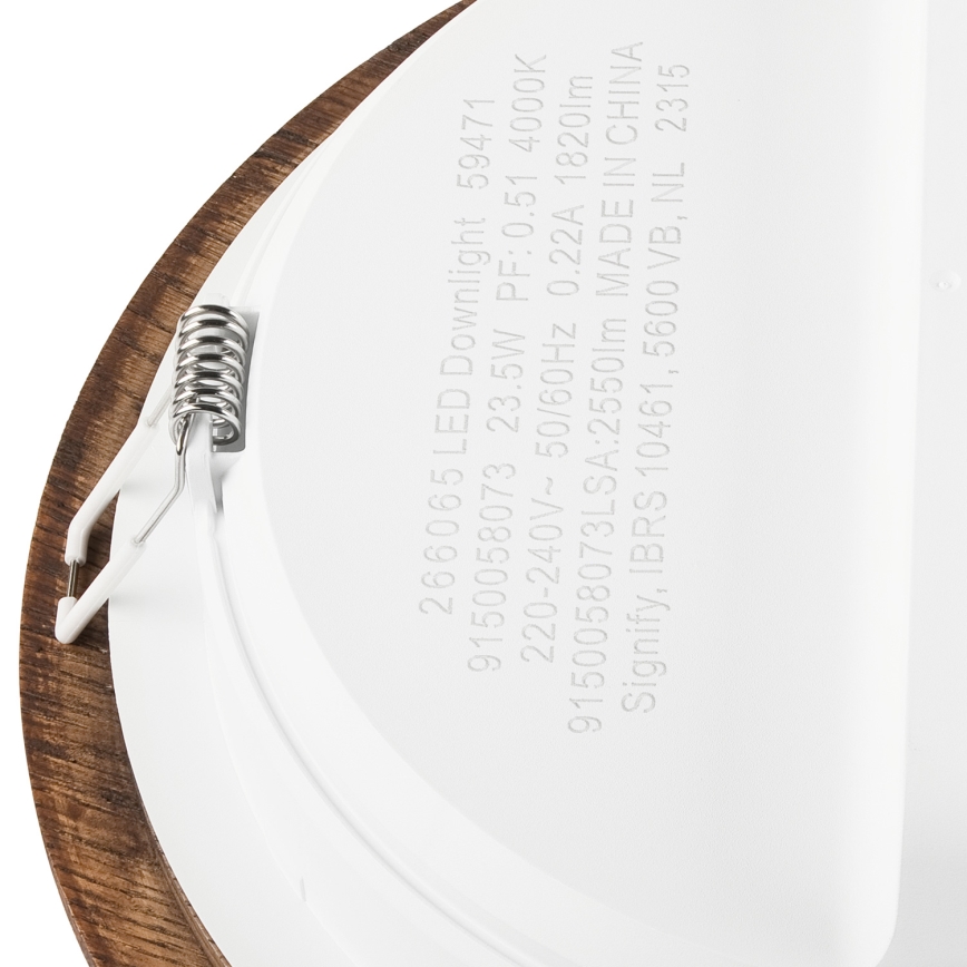LED Süvistatav valgusti WOODY SPOT LED/23,5W/230V 4000K kirss ø 23,5 cm