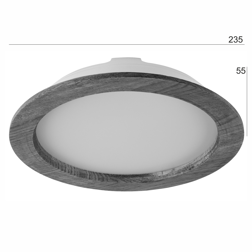 LED Süvistatav valgusti WOODY SPOT LED/23,5W/230V 4000K kirss ø 23,5 cm