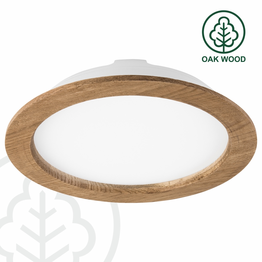 LED Süvistatav valgusti WOODY SPOT LED/23,5W/230V 4000K pähkel ø 23,5 cm