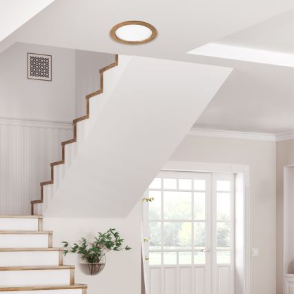 LED Süvistatav valgusti WOODY SPOT LED/23,5W/230V 4000K pähkel ø 23,5 cm