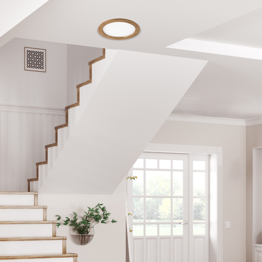 LED Süvistatav valgusti WOODY SPOT LED/23,5W/230V 4000K pähkel ø 23,5 cm